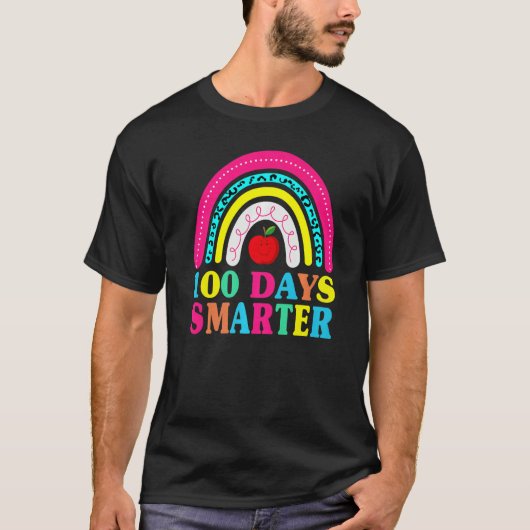 100 Days Smarter Teacher Or Student 100th dayLeopa Tシャツ (正面)