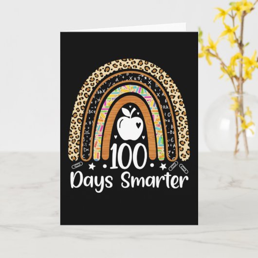 100 Days Smarter Teacher Rainbow Classroom School カード (黄色い花)