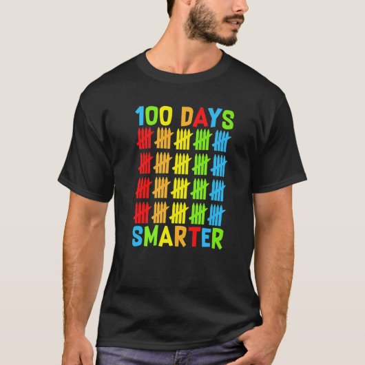 100 Days Smarter Teachers Kids Child Happy 100 Day Tシャツ (正面)