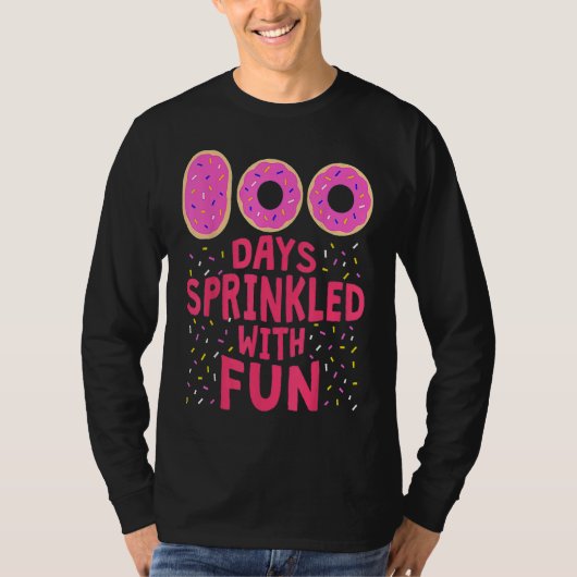 100 Days Sprinkled With Fun 100th Day Cute Donut G Tシャツ (正面)