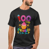 100 Days Sprinkled With Fun Cupcake 100th Day Of S Tシャツ (正面)