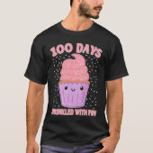 100 Days Sprinkled With Fun Cupcake 100th Day Of S Tシャツ (正面)