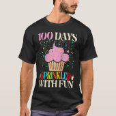 100 Days Sprinkled With Fun Cupcake 100th Day Of S Tシャツ (正面)