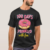 100 Days Sprinkled With Fun School Sprinkled Donut Tシャツ (正面)