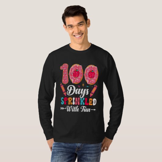 100 Days Sprinkled With Fun  Sprinkles Cupcake Sch Tシャツ (正面フル)