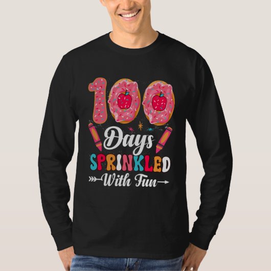 100 Days Sprinkled With Fun  Sprinkles Cupcake Sch Tシャツ (正面)