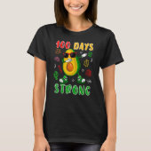 100 Days Strong Dabbing Avocado Sunglasses 100 Day Tシャツ (正面)