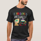 100 Days Virtually Smarter 100th Day Of School Kid Tシャツ (正面)