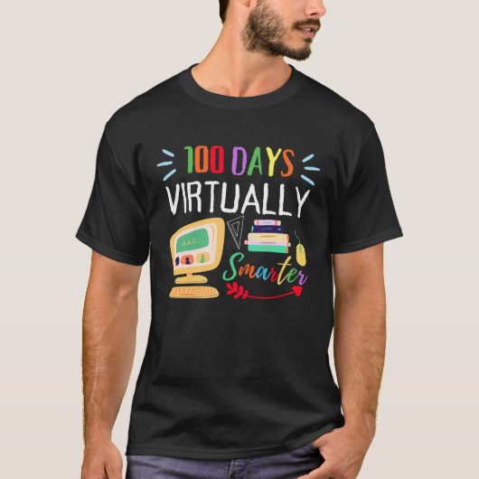 100 Days Virtually Smarter 100th Day Of School Kid Tシャツ (正面)