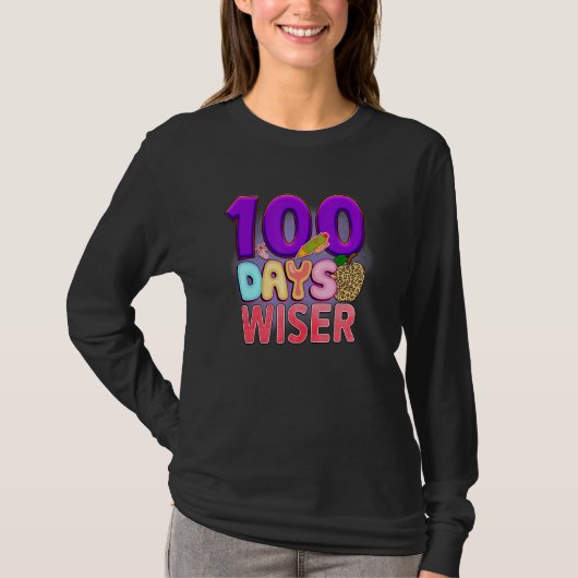 100 Days Wiser  Student Teacher Tシャツ (正面)