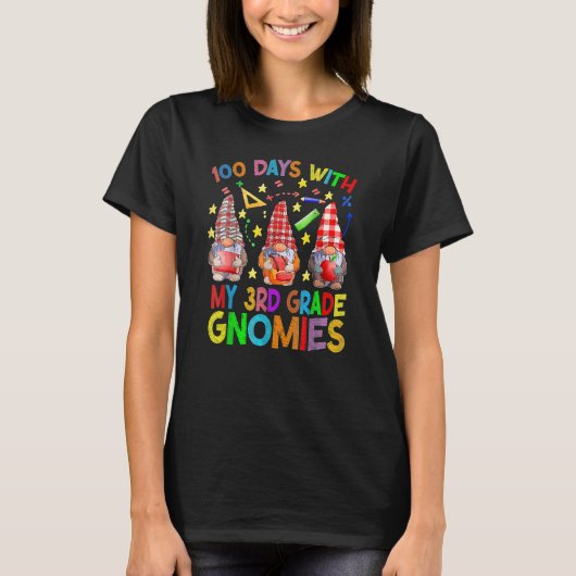 100 Days With My 3rd Grade Gnomes Virtual Teachers Tシャツ (正面)