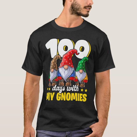 100 Days With My Gnomies Happy 100th Day Of School Tシャツ (正面)