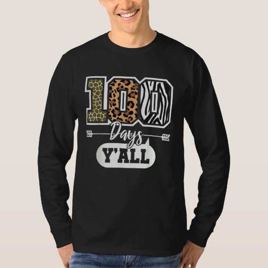 100 Days Y All 100 Days Of School Jungle Teacher K Tシャツ (正面)