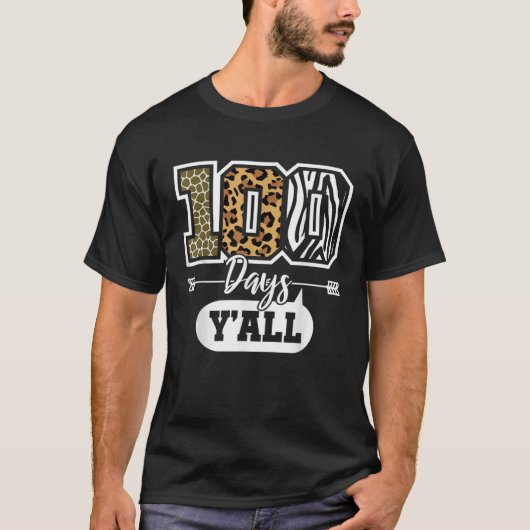 100 Days Y All 100 Days Of School Jungle Teacher K Tシャツ (正面)
