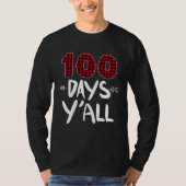 100 Days Y all 100th Day Of School Plaid Teacher A Tシャツ (正面)