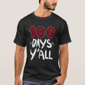 100 Days Y all 100th Day Of School Plaid Teacher A Tシャツ (正面)