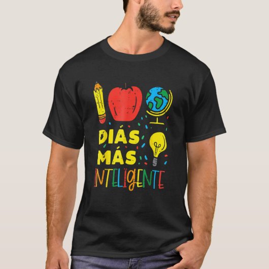 100 Dias Mas Inteligente 100th Day日スペインの Te Tシャツ (正面)