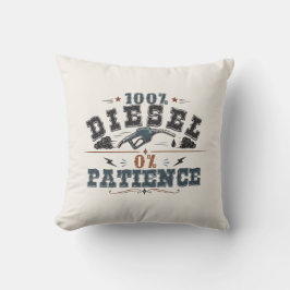 100% Diesel 0% Patience Vintage Graphic クッション