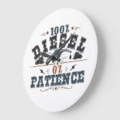 100% Diesel 0% Patience Vintage Graphic ラージ壁時計 (傾斜)