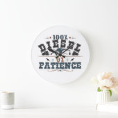 100% Diesel 0% Patience Vintage Graphic ラージ壁時計 (ホーム)