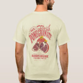 "100% Fresh Pomegranate" – Organic Fruit Lover Tee Tシャツ (裏面)