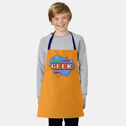 100% Geek エプロン (着用した状態)
