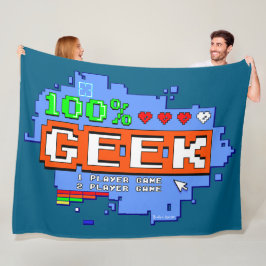 100% Geek フリースブランケット