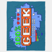 100% Geek フリースブランケット (正面)