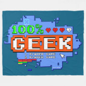 100% Geek フリースブランケット (正面(横))