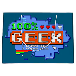 100% Geek ラージペーパーバッグ