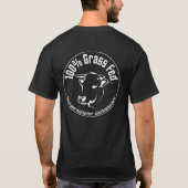 100% Grass Fed - support local butcher Tシャツ (裏面)