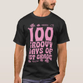 100 Groovy Days Of 1st Grade School 60s 70s Style  Tシャツ (正面)