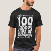 100 Groovy Days Of Kindergarten School 60s 70s Sty Tシャツ (正面)