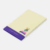 100% Groovy Rainbow Hand Peaceサイン ポストイット (アングル)