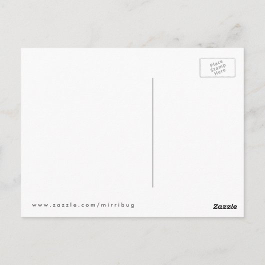 100% Groovy Rainbow Hand Peaceサイン ポストカード (裏面)