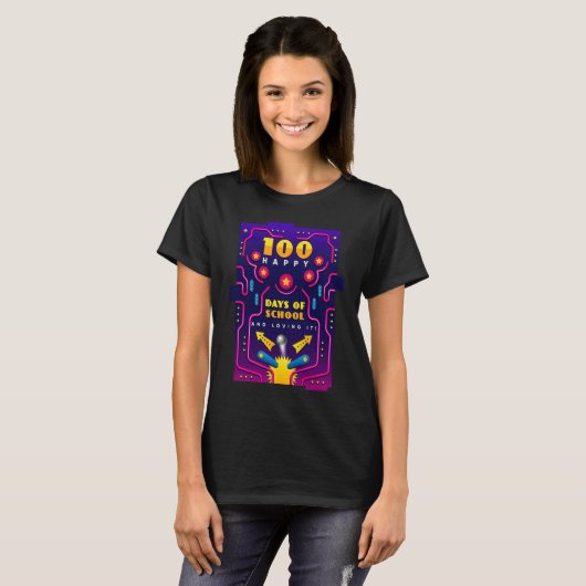 100 Happy Days of School & Loving It Pinball Tシャツ (正面フル)