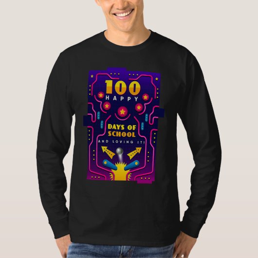 100 Happy Days of School & Loving It Pinball Tシャツ (正面)