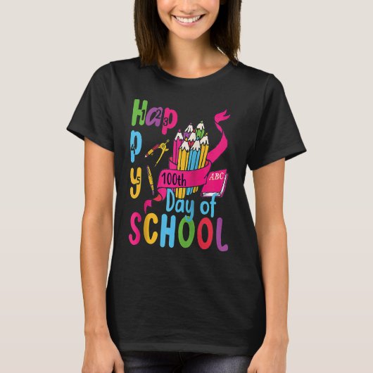 100 Happy School Teacher's Day 100 Smarter Women's Tシャツ (正面)