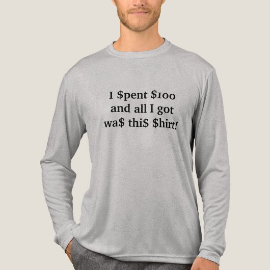 $100 $hirt (現在は50%割引あり) トライブレンドTシャツ (正面)