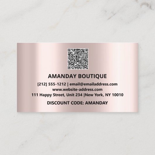 100 INSERT QRCODE 10%OFFカスタムロゴバラ赤面 名刺 (裏面)