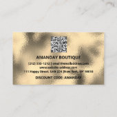 100 INSERT QRCODE 10%OFFロゴ金ゴールドありがとう 名刺 (裏面)