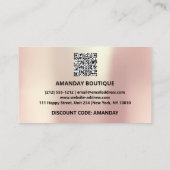 100 INSERT QRCODE 50%OFFカスタムロゴバラピンク 名刺 (裏面)