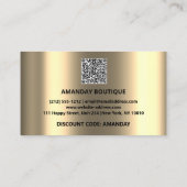100 INSERT QRCODE 50%OFFカスタムロゴバラ金ゴールド 名刺 (裏面)