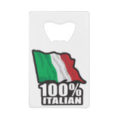 100%-Italian-Flag---Waving クレジットカード栓抜き (正面)