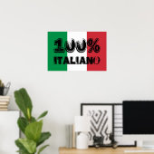 100% Italiano Print ポスター (ホームオフィス)