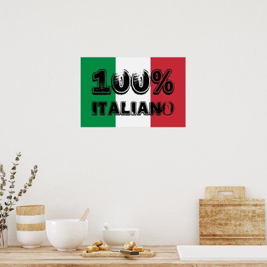 100% Italiano Print ポスター (キッチン)