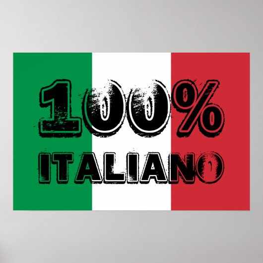 100% Italiano Print ポスター (正面)