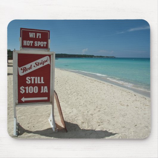 100 Jaの赤のストライプ マウスパッド (正面)