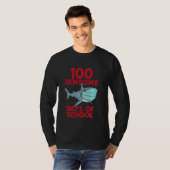 100 Jawsome日スクールシャークマスク100th Day Quara Tシャツ (正面フル)