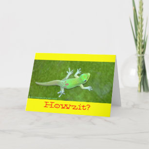 100% KonaのコーヒーDay~Gecko証明されたオーガニックなカード カード